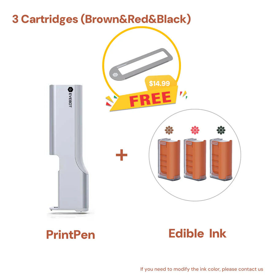 Mobiler PrintPen mit Lebensmittelfarbe - Versand aus Deutschland
