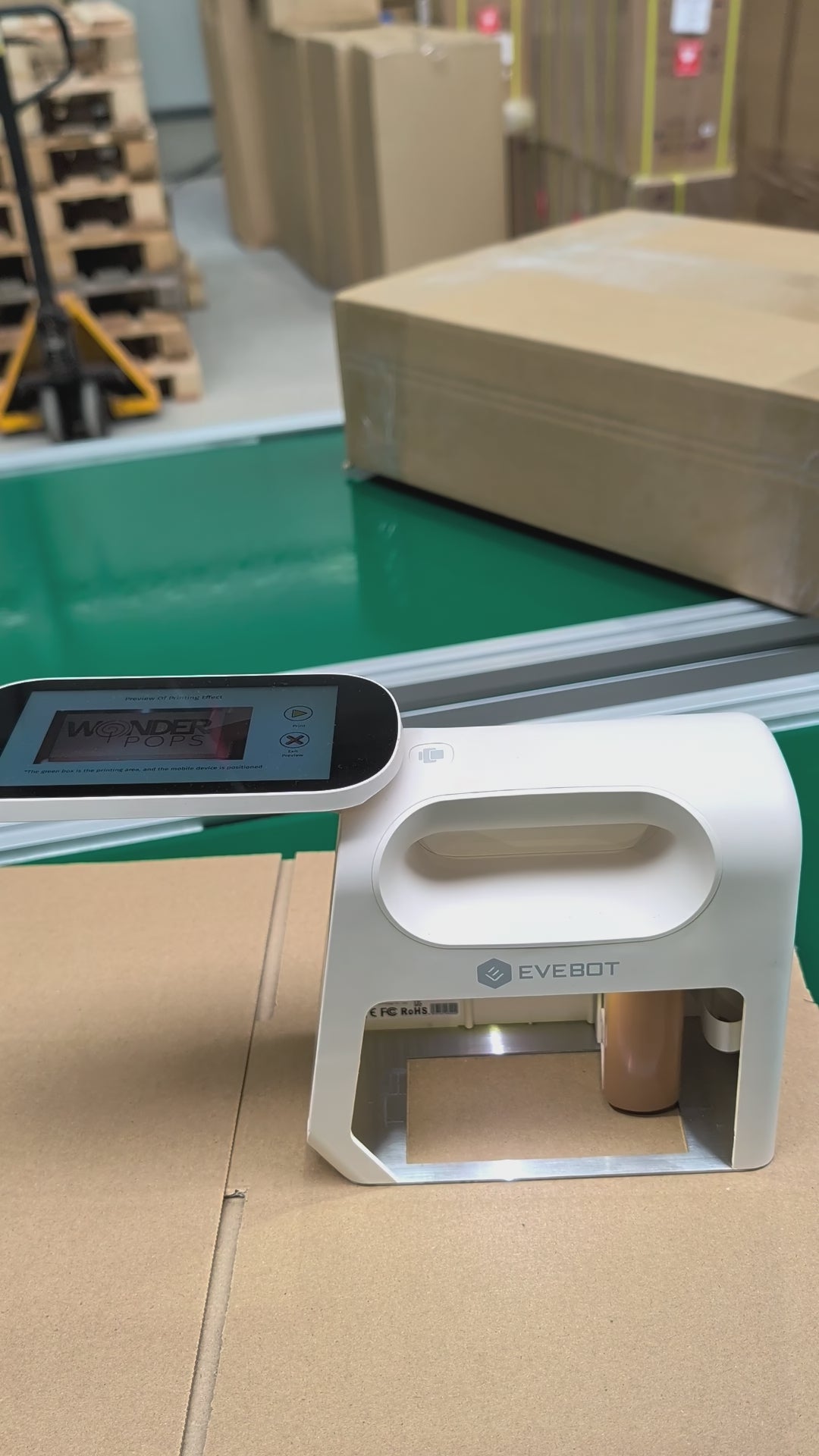 Evebot Smarter mobiler NON-FOOD Printer mit kameragestützter Positionierung – Neueste Generation - NON FOOD DRUCKER